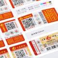 Fine Quality Printing Barcode Anti-Counterfeiting  Security Label Qr Code Sticker Printing